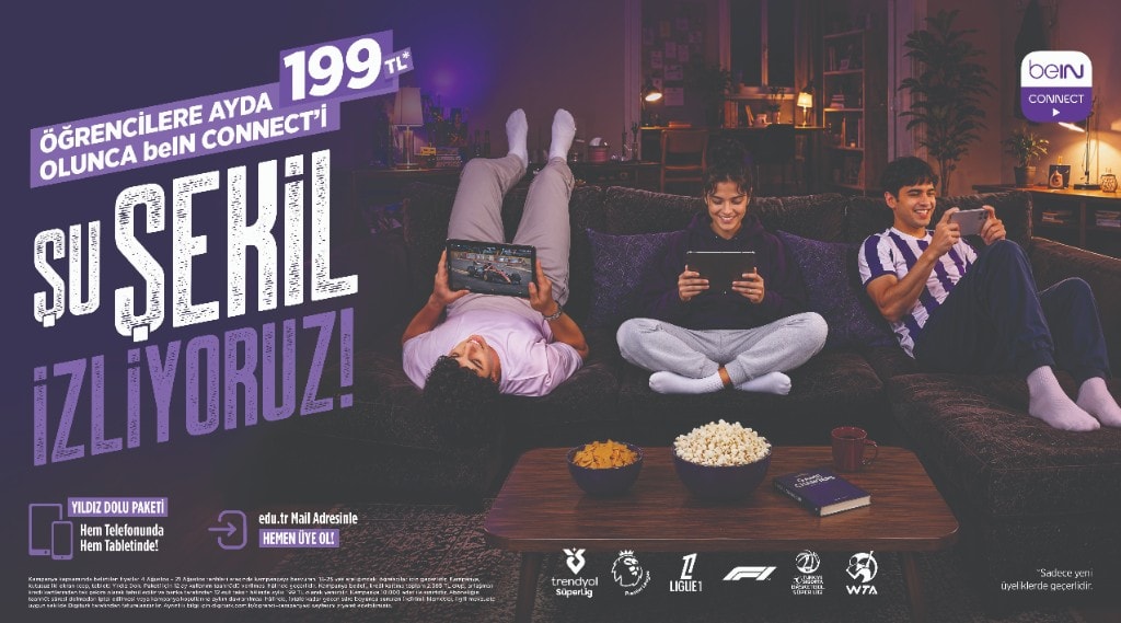 Öğrencilere özel beIN CONNECT — Yıldız Dolu paketi telefon ve tablette